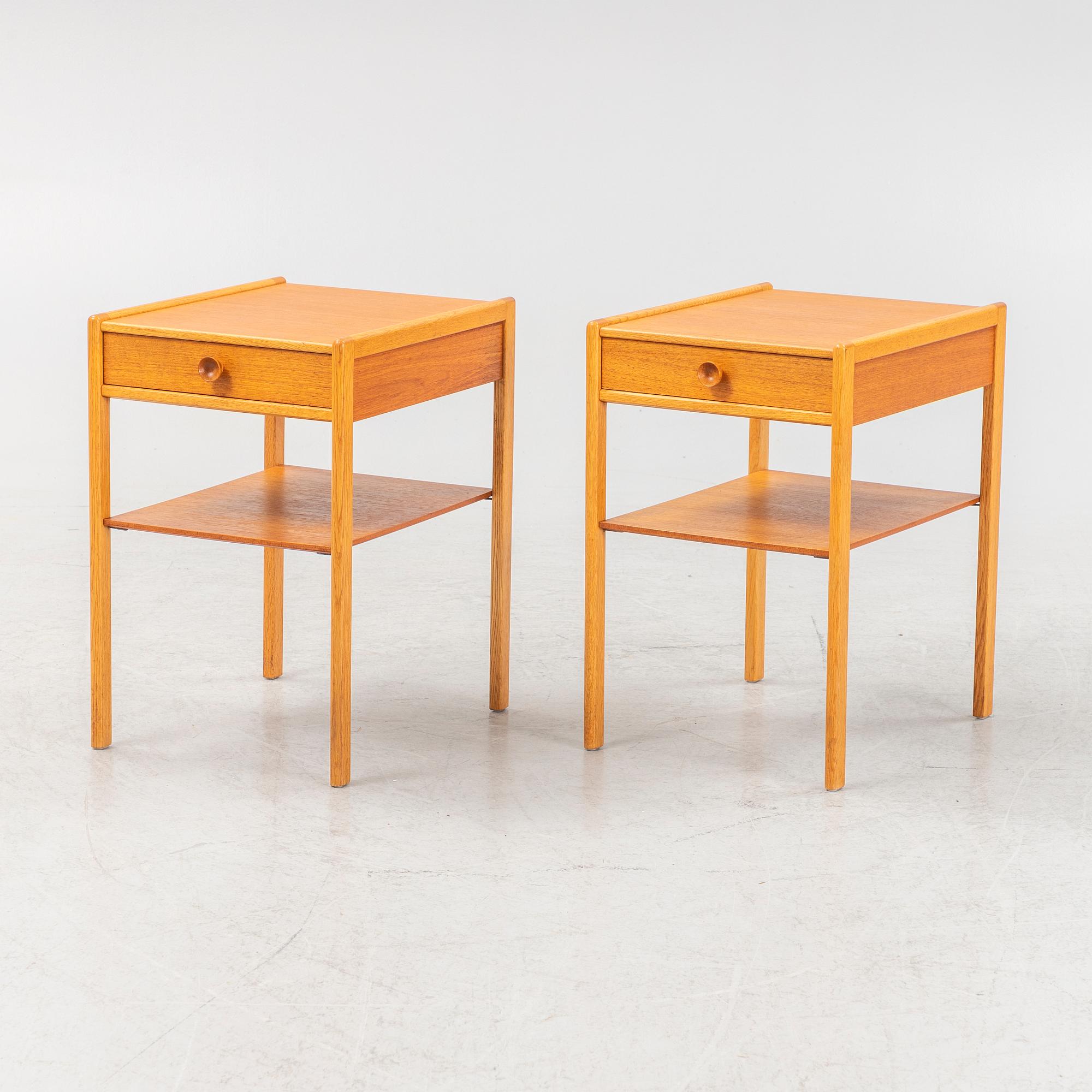 Sängbord, ett par, 1950-60-tal.