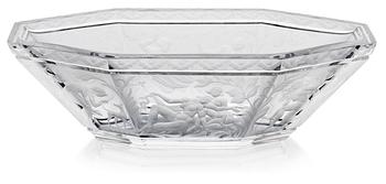 1190. A Simon Gate engraved glass bowl, "Paradis", Orrefors 1955.