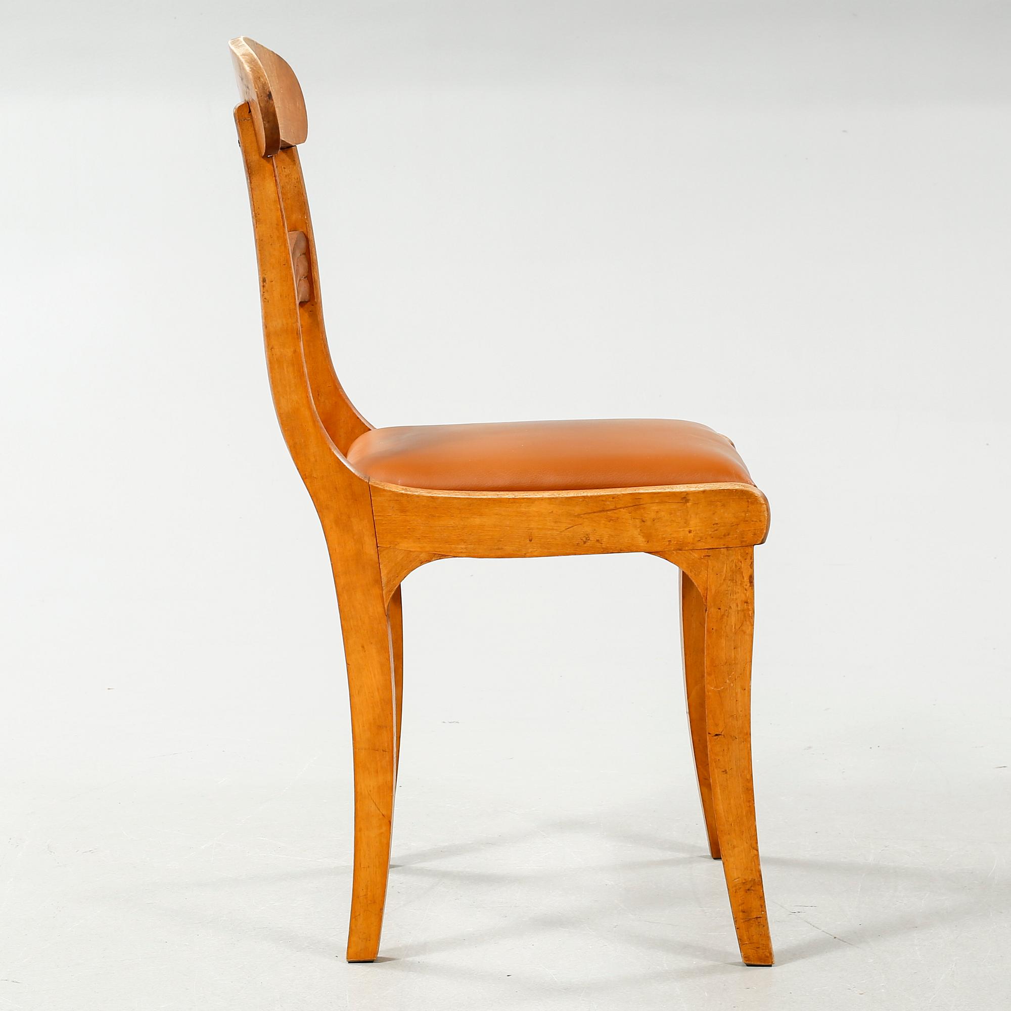 Four Biedermeier-style chairs, second half of the 19th century.