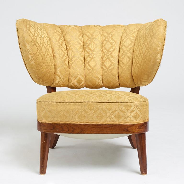 Otto Schulz, a Swedish Modern easy chair, Boet Gothenburg, 1940's.