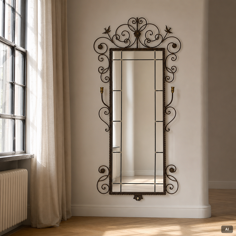 Bjerkås, an imposing mirror model 1016, Gothenburg, 1940s.