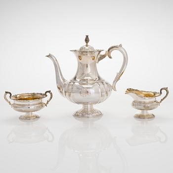 A three-piece silver coffee set, Kultakeskus, Hämeenlinna 1982.