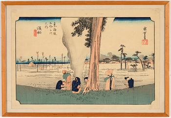 Ando Utagawa Hiroshige, efter, färgträsnitt, Japan, 1900-tal.