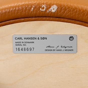 Hans J. Wegner, a pair of 'CH56' bar stools, Carl Hansen & Son, Denmark, 21st century.