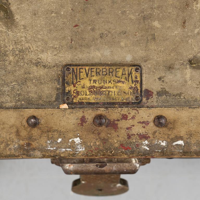 A 20 th century NEVER BREAK TRUNK, U.S. Army.