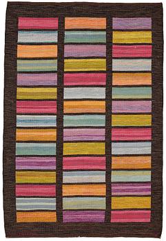 213. Matto, flat weave, ca 200,5-202 x 133,5-136 cm, signed Agda Österberg and MB.