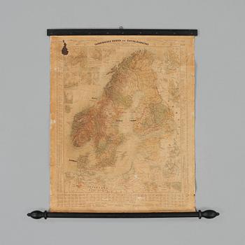 SKOLPLANSCH, daterad 1868.