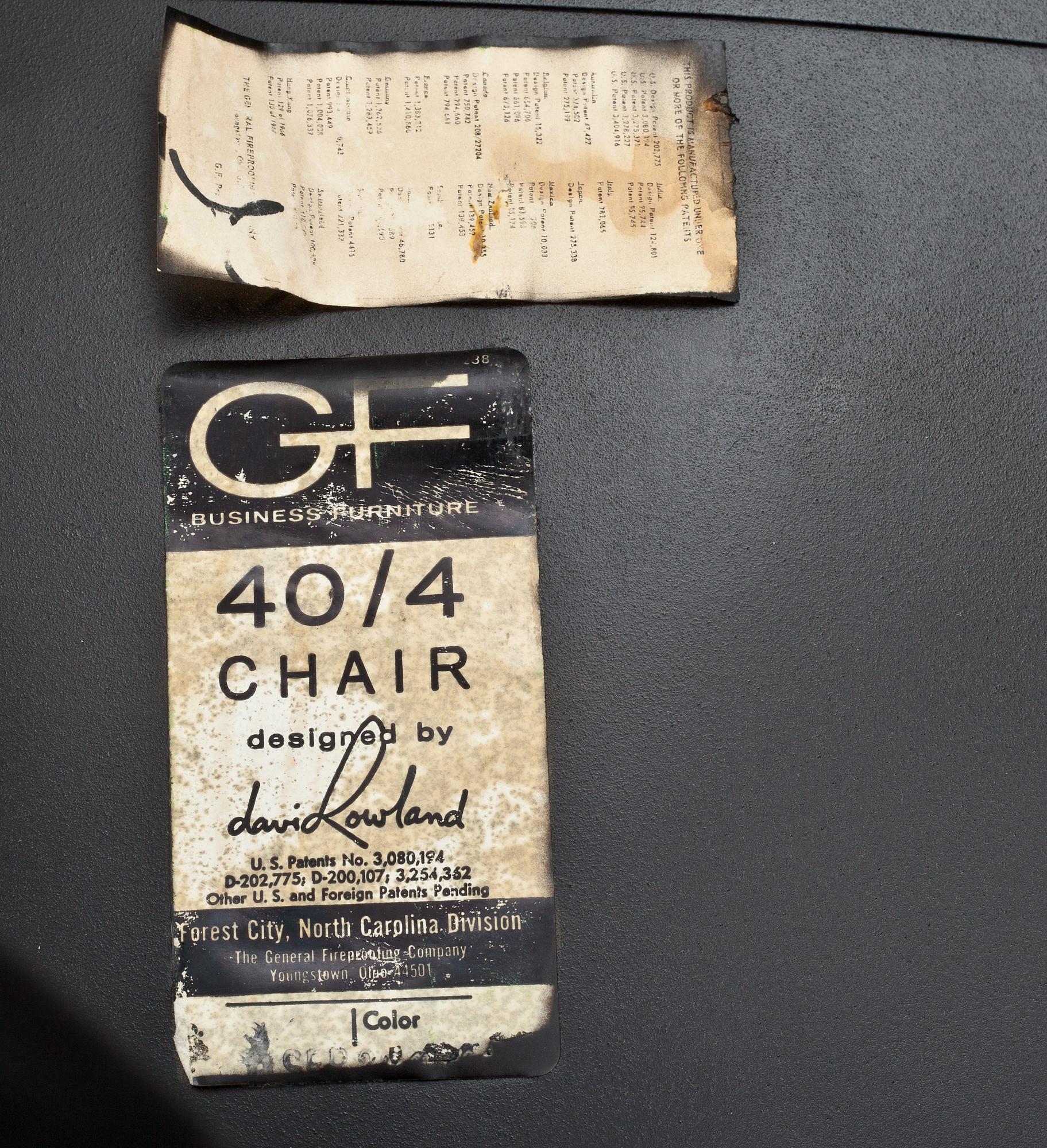 STOLAR, 4 st,  "4/40", David Rowland. 1960/70-tal.