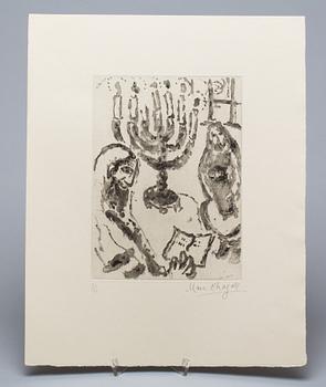 MARC CHAGALL, "Le candelabre", etsning och litografi, signerad och numrerad 20/35.