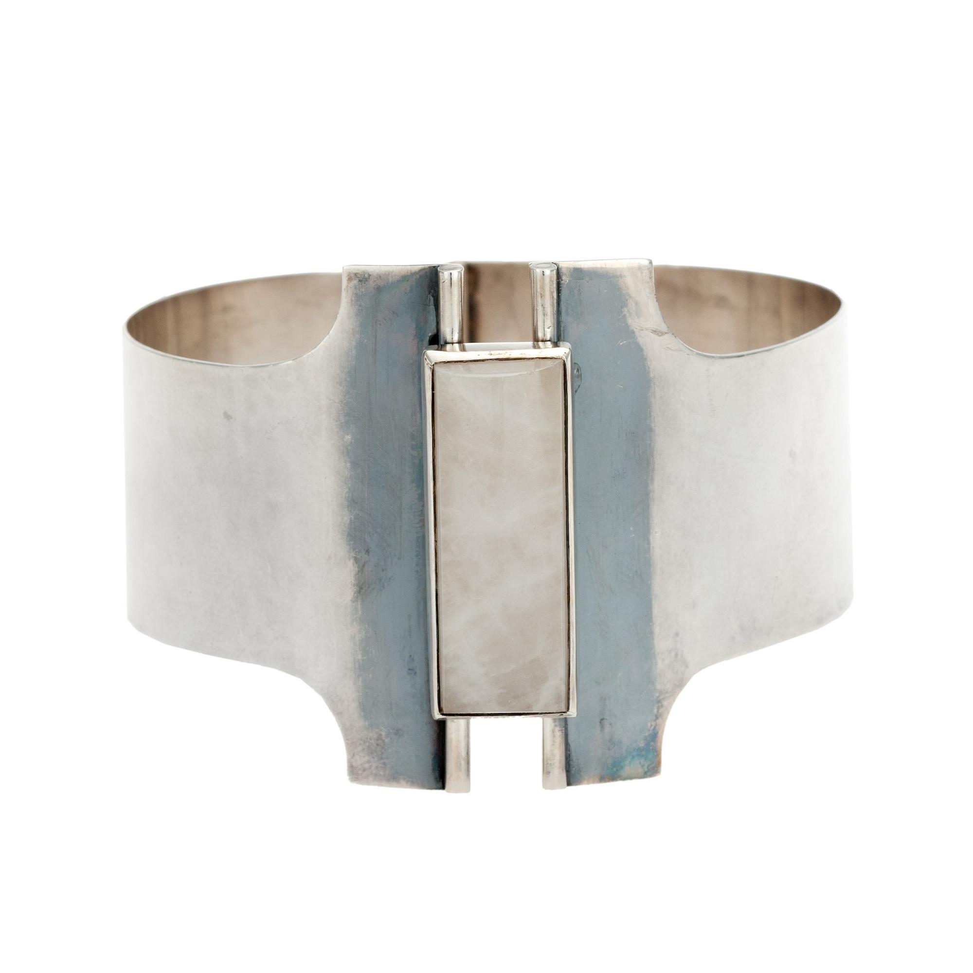 Mauno Honkanen, BRACELET, silver, snow quartz, Mauno Honkanen, Tillander 1962.