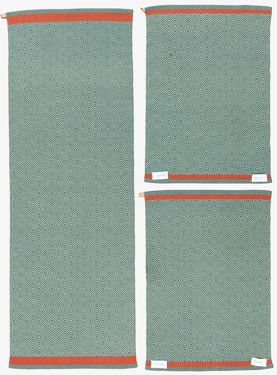 Gunilla Lagerhem Ullberg, gångmattor, 3 st, "Gåsöga", Kasthall.