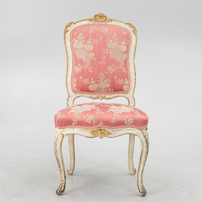A Rococo chair, second half of the 18th century.