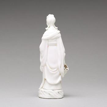 A blanc de chine figure of an elgeant lady, Samson, circa 1900.