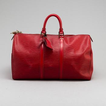 LOUIS VUITTON, a 'Keepall 45 Epi' weekendbag.