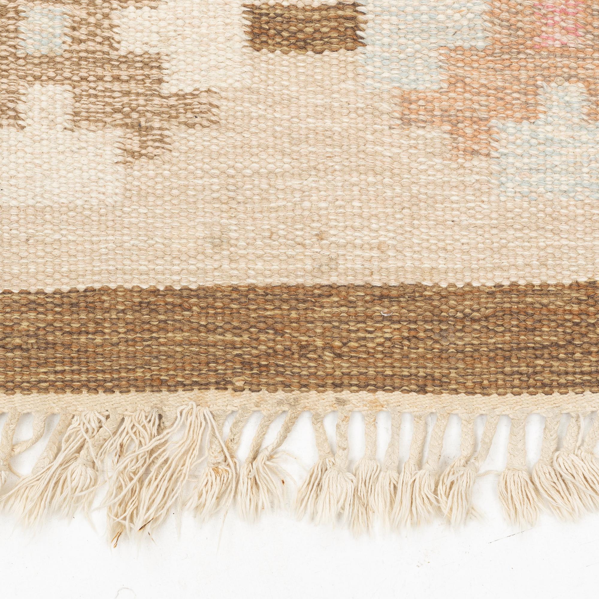 Matta, rölakan, signerad MJ, ca 188 x 140 cm.