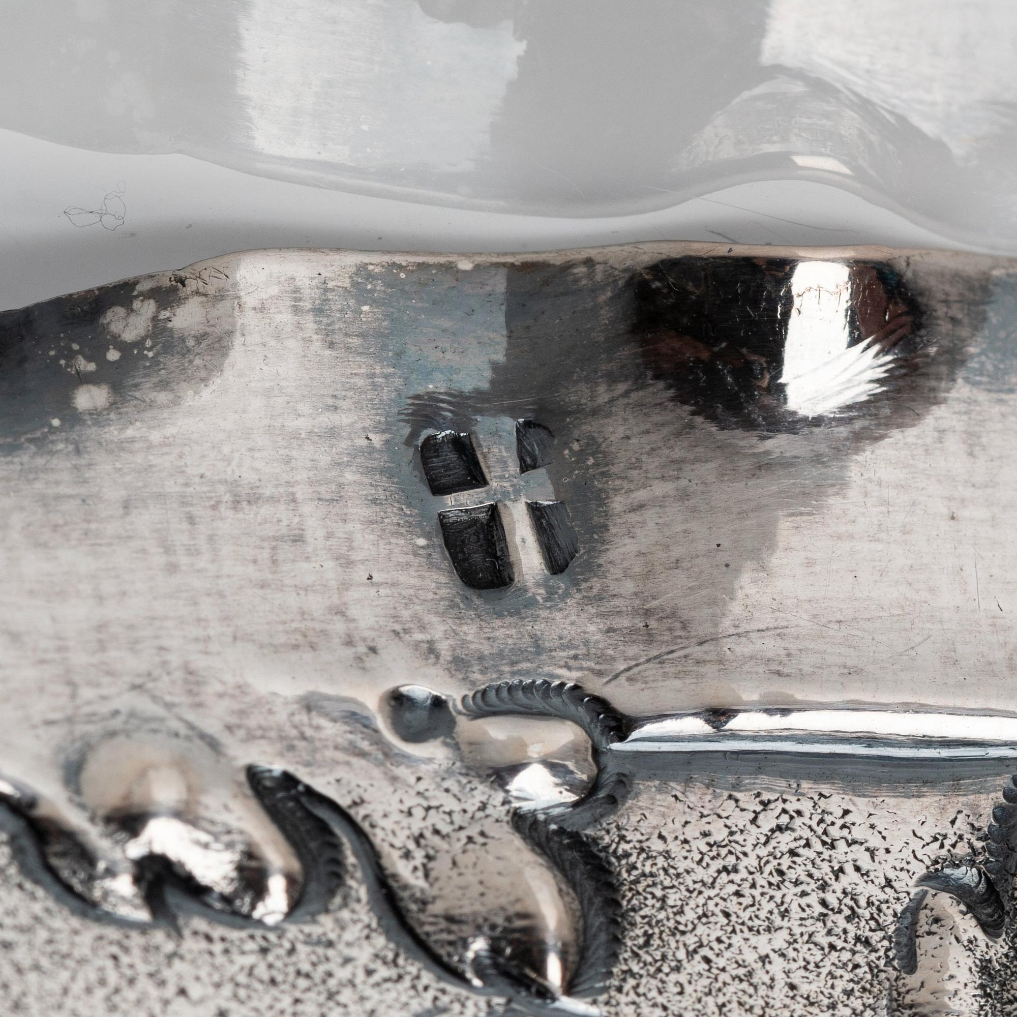 A Baltic early 18th century silver dish, mark of Christoffer I. Mansfeld, Reval (1682-1710).