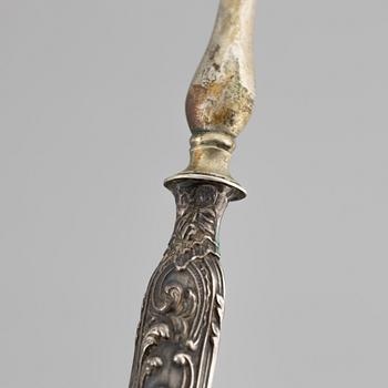 A set of twelve French silver oyster forks, mark of  Felix Malique, Paris, late 19th century.