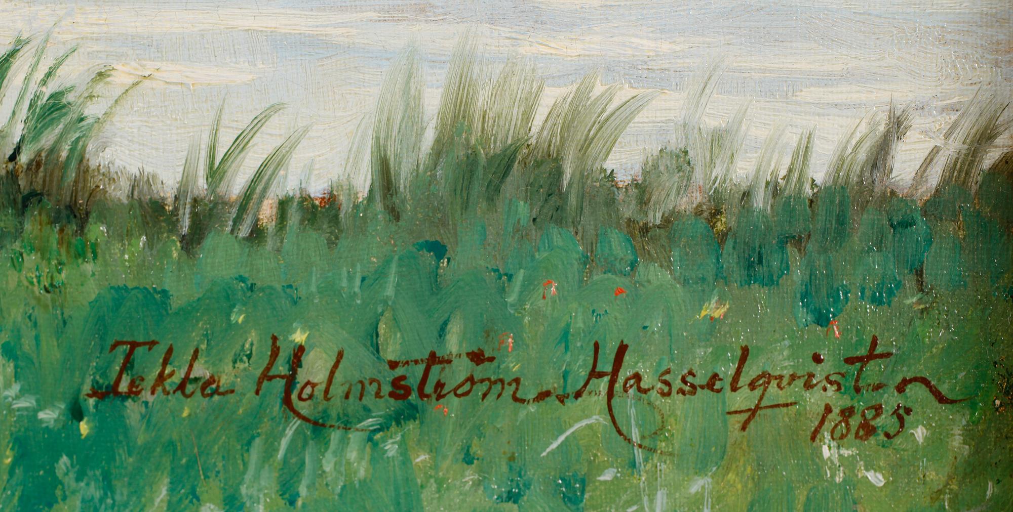 TEKLA HOLMSTRÖM HASSELQVIST, olja på duk, signerad och daterad 1885.
