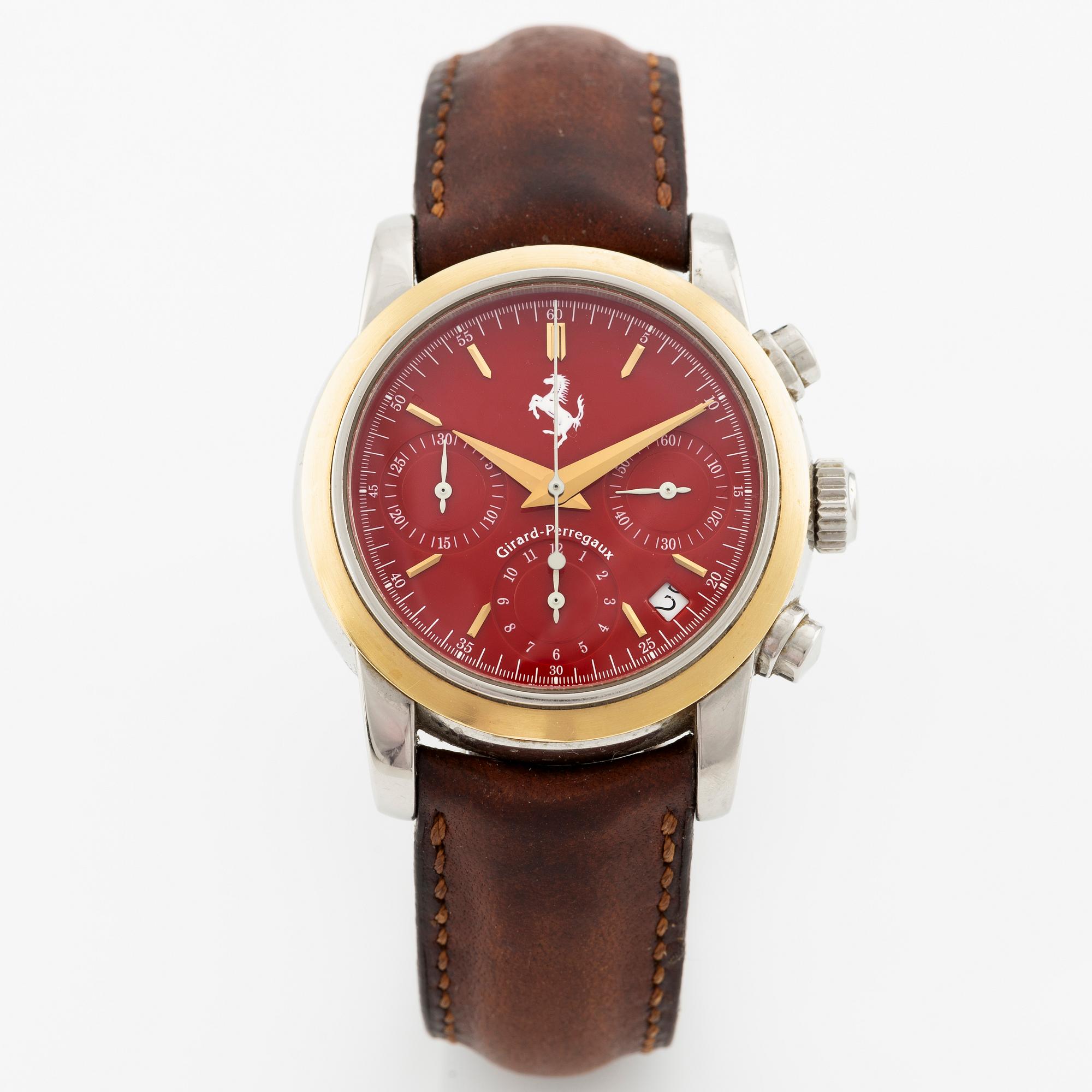 Girard-Perregaux, Ferrari, chronograph, wristwatch, 38 mm.