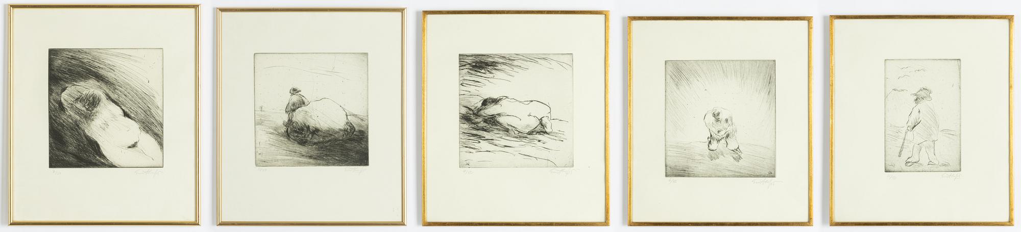 Evert Lundquist, Figurmotiv, 5 st.