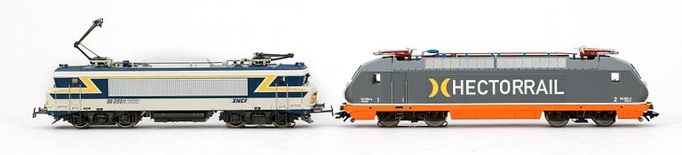 ELEKTRISKA LOK, 2 st, Märklin H0 3333 samt 37307, 1900-talets andra hälft.