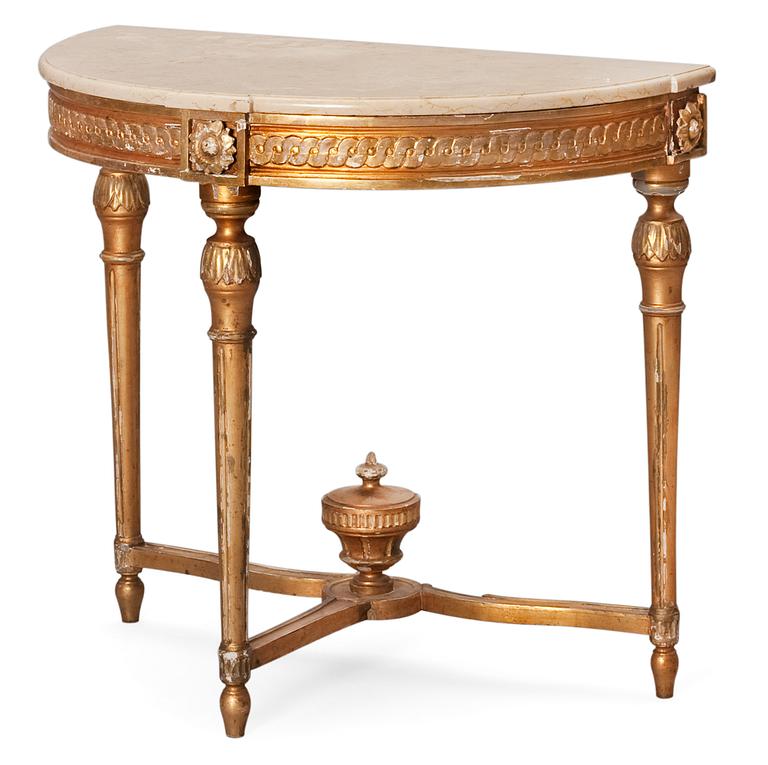 A Gustavian console table.