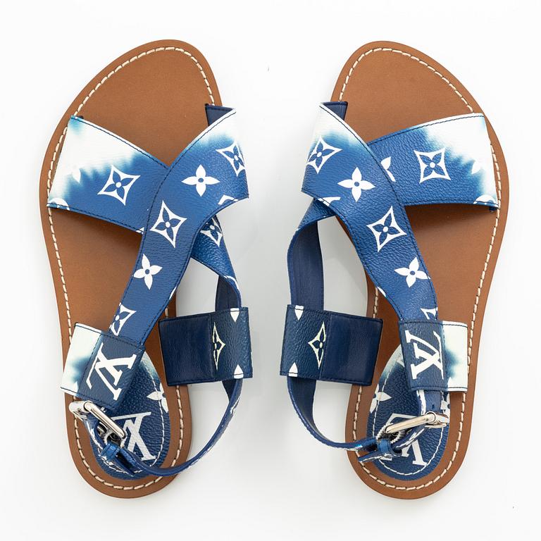 Louis Vuitton, sandals, "Escale Palma Flat Sandal", size 37.