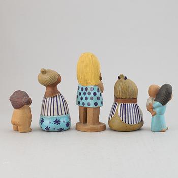 Lisa Larson, a set of five stoneware figurines from Gustavsberg.