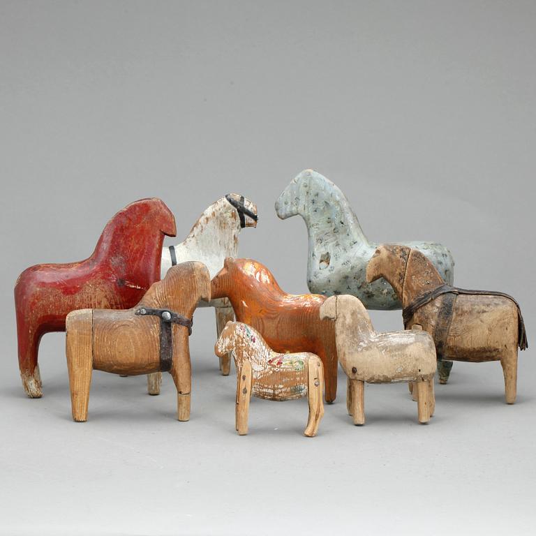 DALAHÄSTAR, 8 st, Floda, Dalarna. 1800-tal.