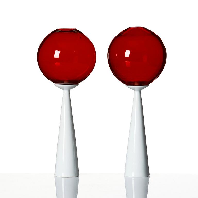 Hans-Agne Jakobsson, a pair of candle holders, model "L 8", Hans-Agne Jakobsson AB, Markaryd, 1950-60s.