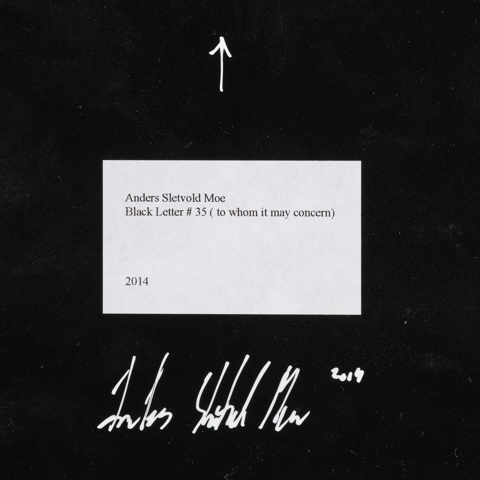 Anders Sletvold Moe, "Black Letters".