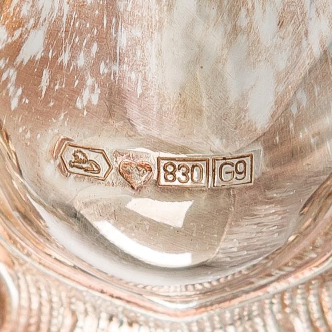 Kynttelikköpari, barokkityyliset, hopea, Kultakeskus, Hämeenlinna 2007-2008.