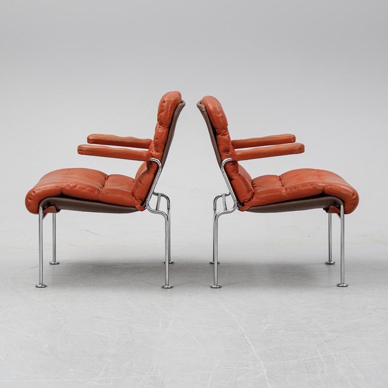 A pair of 'Birgitta' easy chairs by Bruno Mathsson for Dux. Second half of the 20th century.