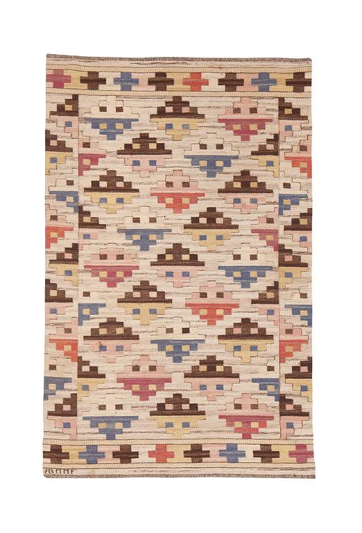 Märta Måås-Fjetterström, a carpet, "Munka-Ljungby", flat weave, ca 
 217,5 x 140 cm, signed AB MMF.