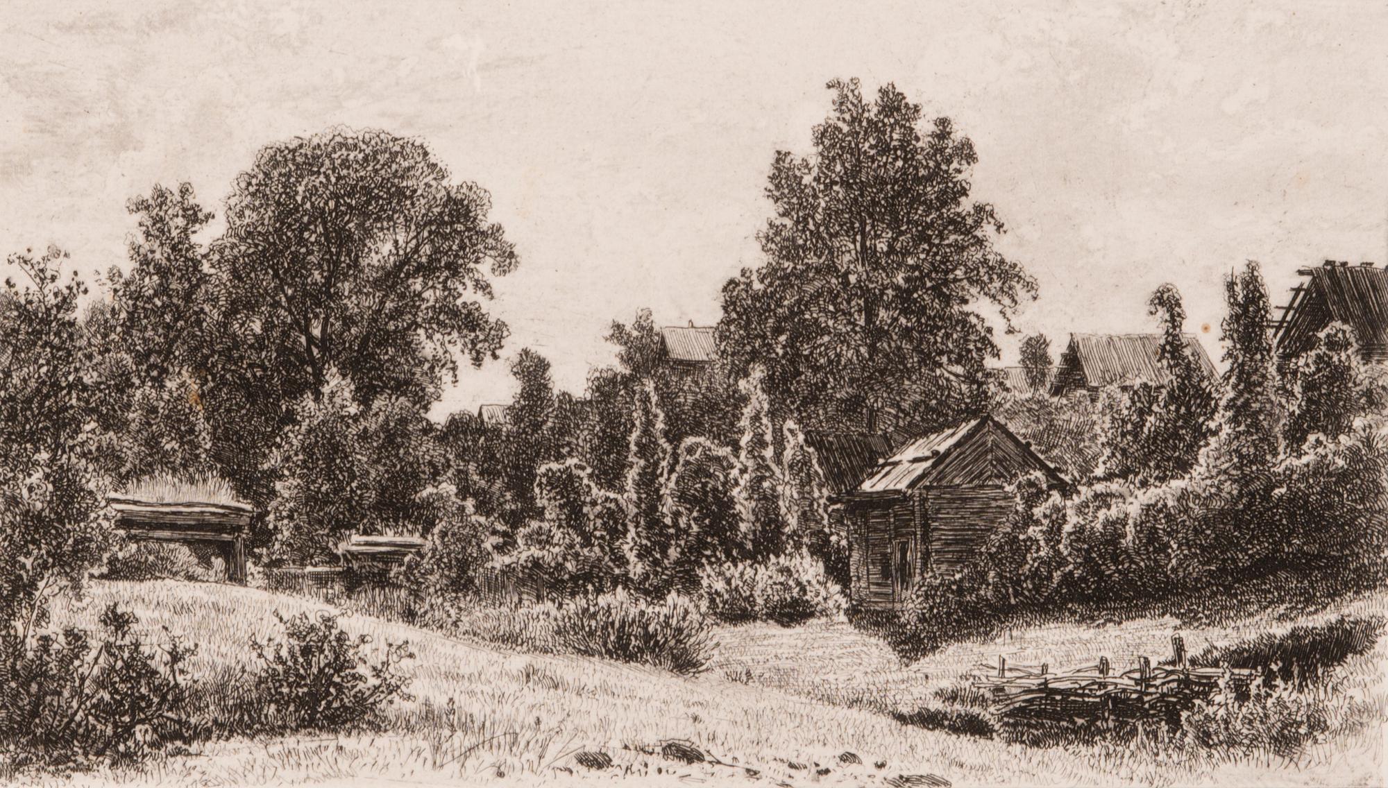 IVAN IVANOVITCH SHISKIN, etching, signed and dated -86, in the print.