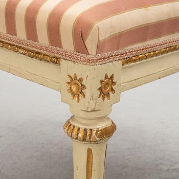 A pair of Gustavian stools, late 18th century.