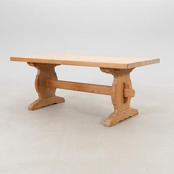 Dining table, pine, Krogenes Möbler, Norway mid-20th century.