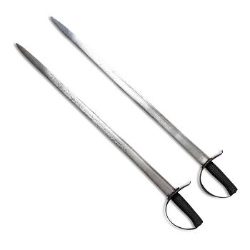 Two 19th century naval cutlasses.