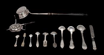 PARTI BESTICK, 24 delar, silver, mest Sverige 1800-1900-tal.