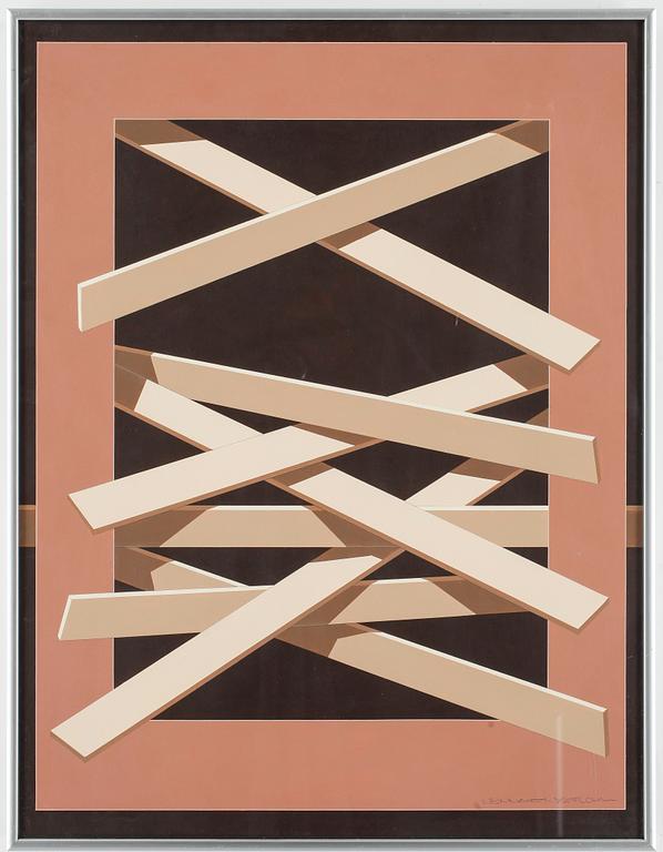 LENNART NYSTRÖM, litografi, triptyk, ett blad sign.