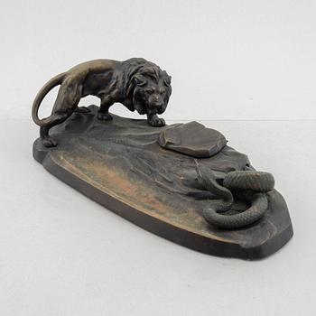 Otto Schmidt-Hofer, a bronze writing stand, signed.