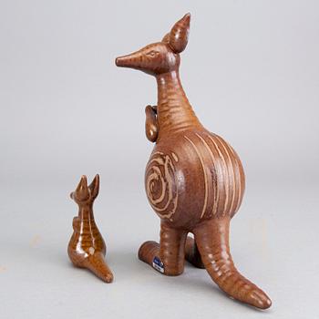 A stoneware figurine, in two parts,  by Lisa Larson, Gustavsberg 1966-1979.