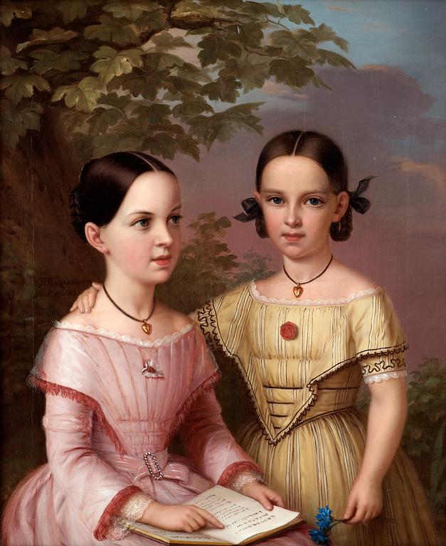 Erik Wahlbergson, "Marianne Lewenhaupt" (1841-1896) and sister "Charlotte Lewenhaupt" (1847-1875).
