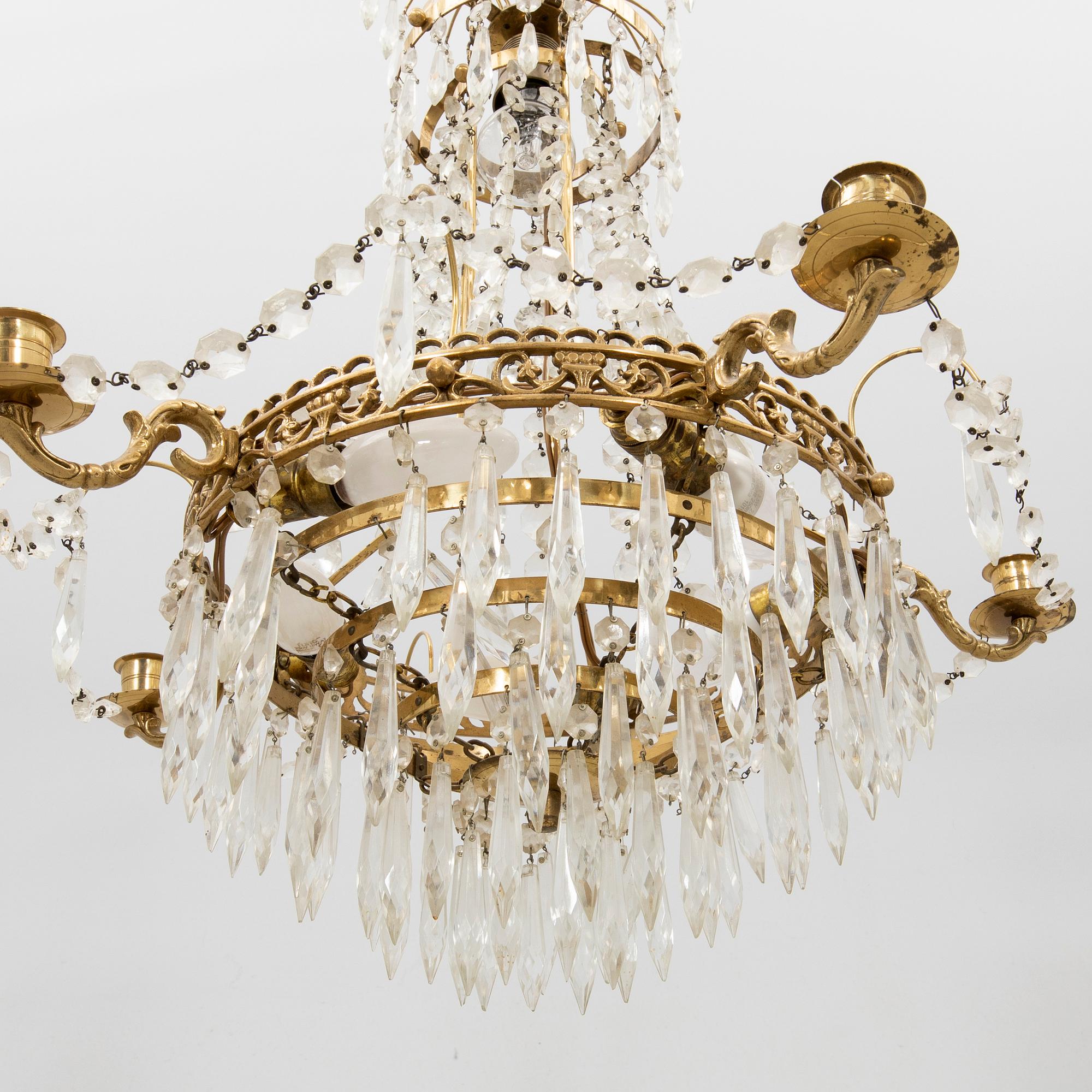Chandelier Gustavian style mid/late 20th century.