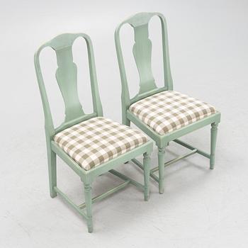 Dining set, table and chairs, late 20th century.