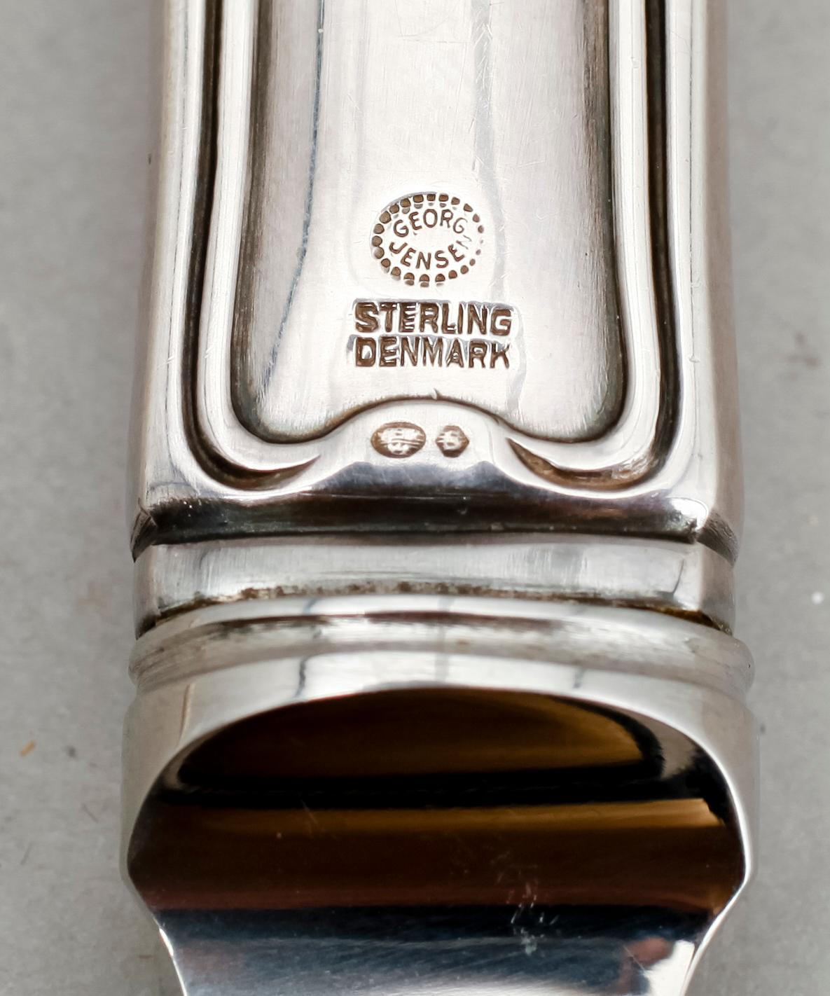 TÅRTSPADE, silver, Georg Jensen. Vikt med stålblad ca 96 g.
