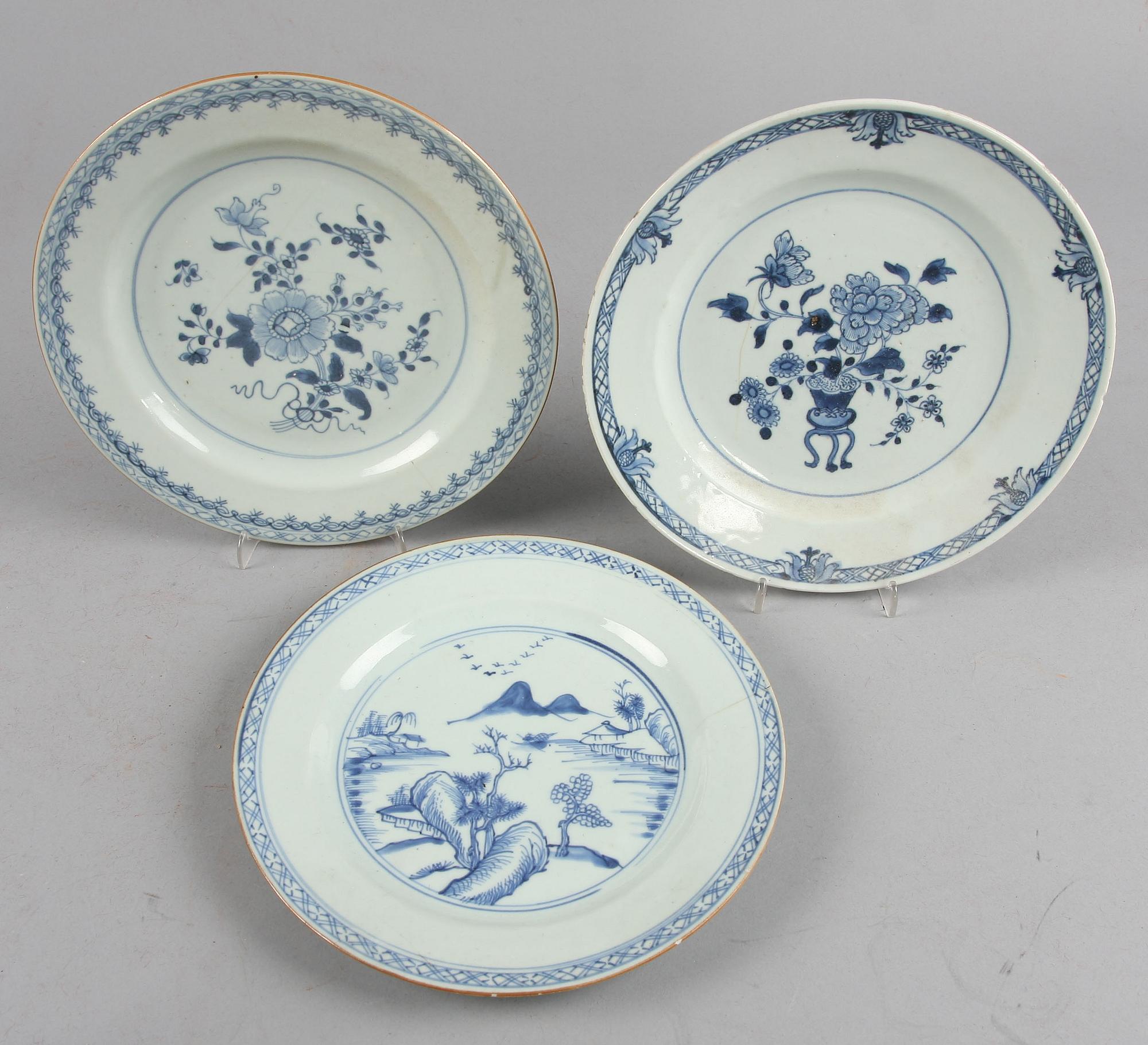 TALLRIKAR, 6 st, porslin, Kina, 1700-tal.