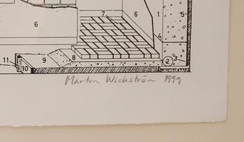 MARTIN WICKSTRÖM, färglitografi, signerad och numrerad 54/55, daterad 1999.