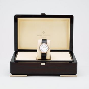 PATEK PHILIPPE, 'Calatrava', automatisk, vitguld, 2009.