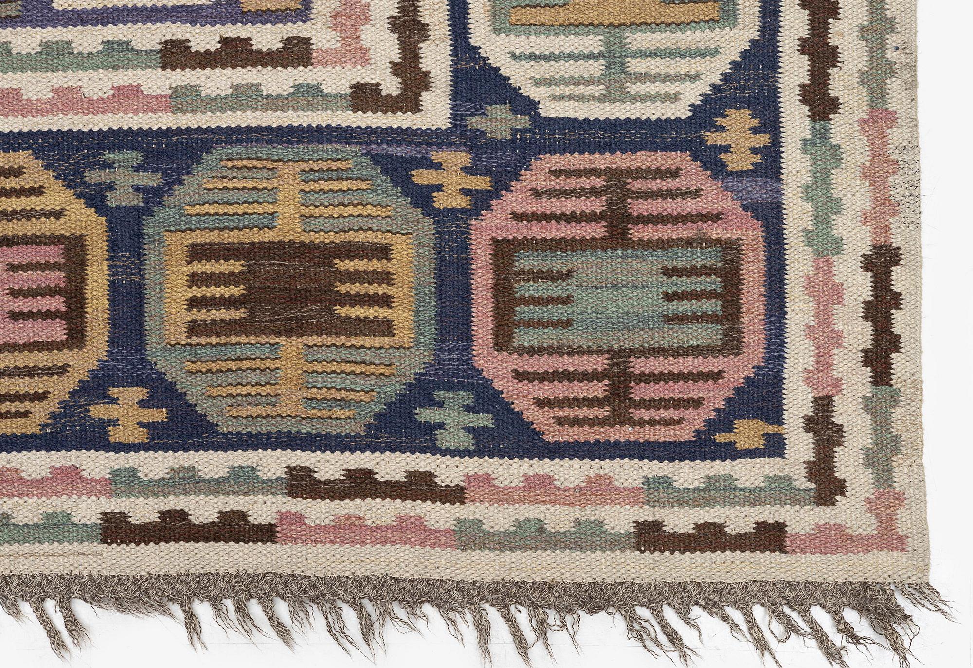 Märta Måås-Fjetterström, a carpet, 'Dukater', flat weave, c. 315 x 250 cm, signed AB MMF.